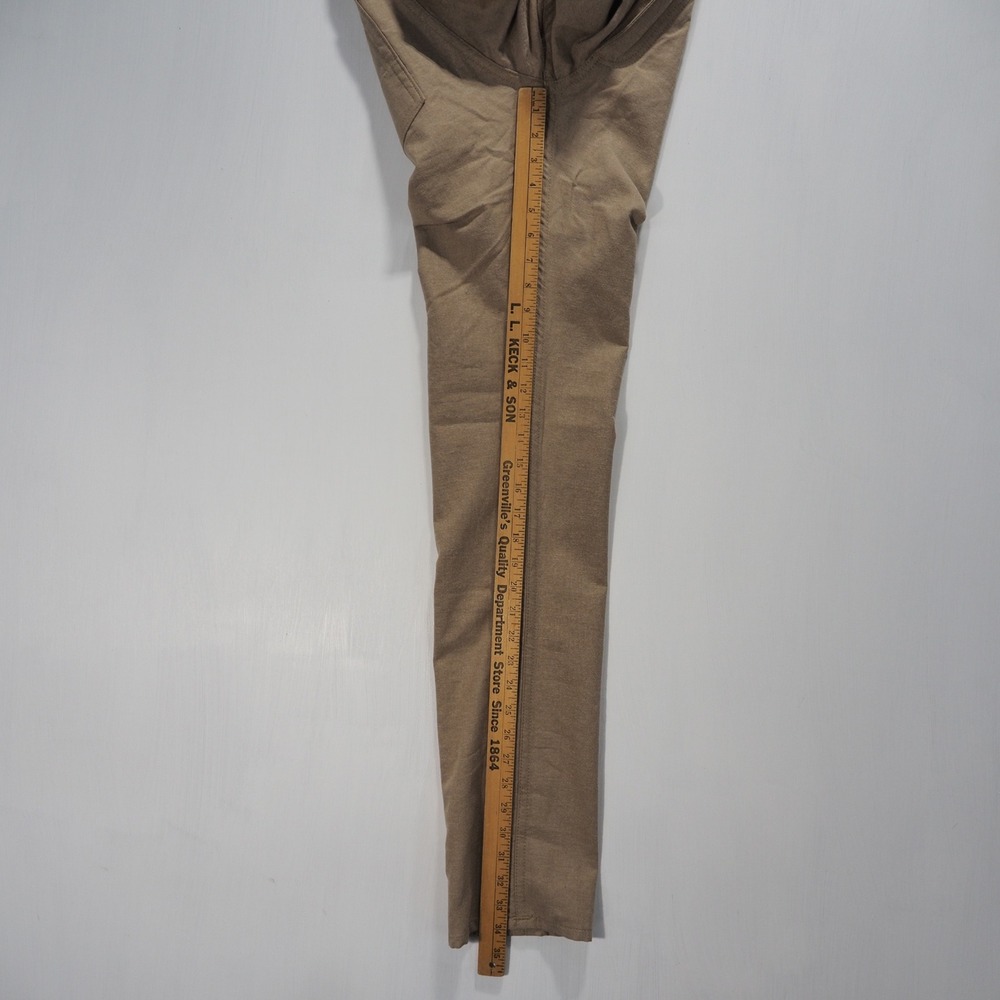 Gustin Jeans Mens 32 Tan Brown Japan Linen Chambray Five Pocket Button Fly Slim - Picture 7 of 11